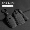 Car Key Case Cover Shell for A1 A3 8P A4 B9 A5 A6 C7 8S A7 A8 Q3 Q5 Q7 4M S4 S5 S6 S7 S8 RS3 RS6 SQ5 TTS Alcantara Keychain