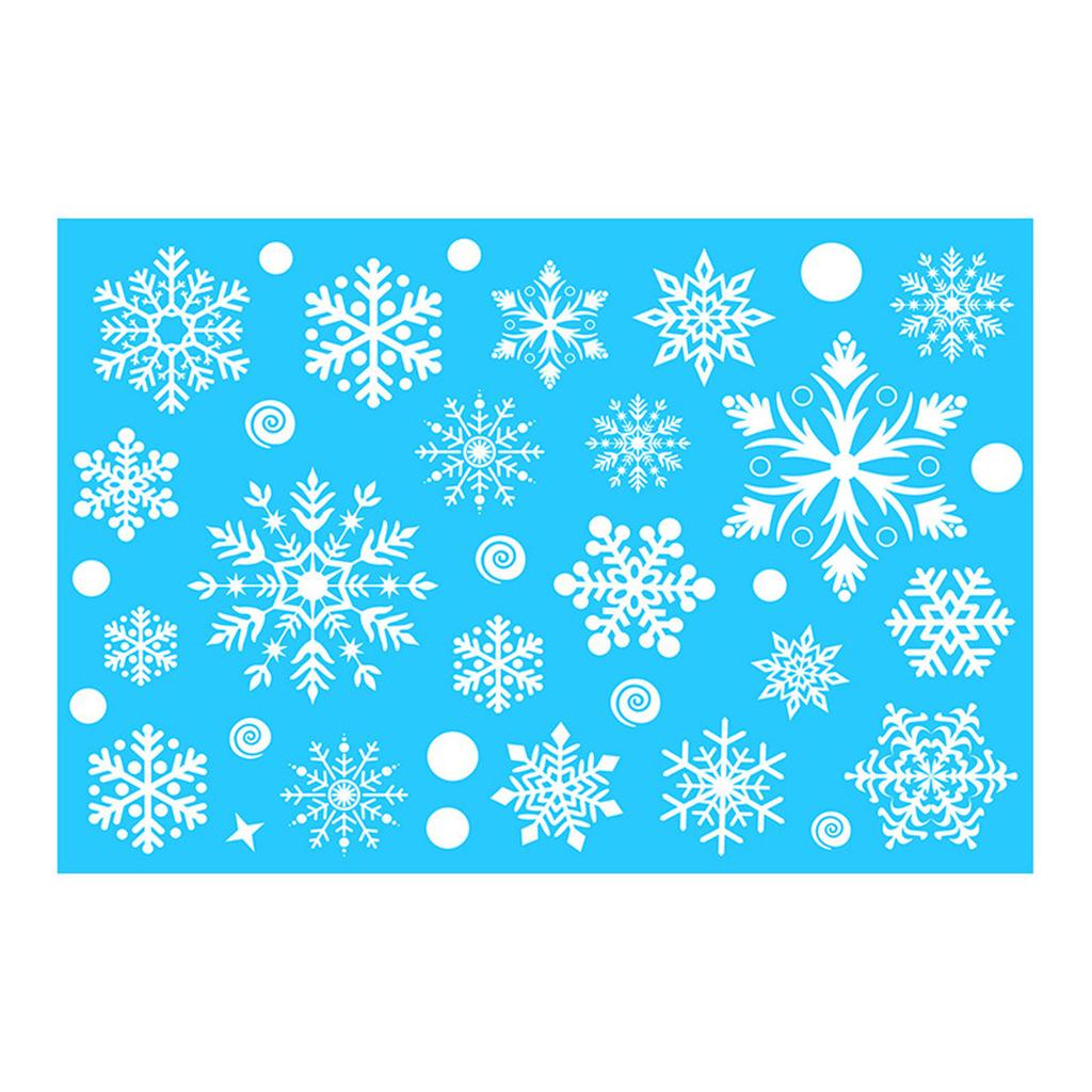 Electrostatic Glass Stickers On Christmas Windows And Christmas Stickers On Walls