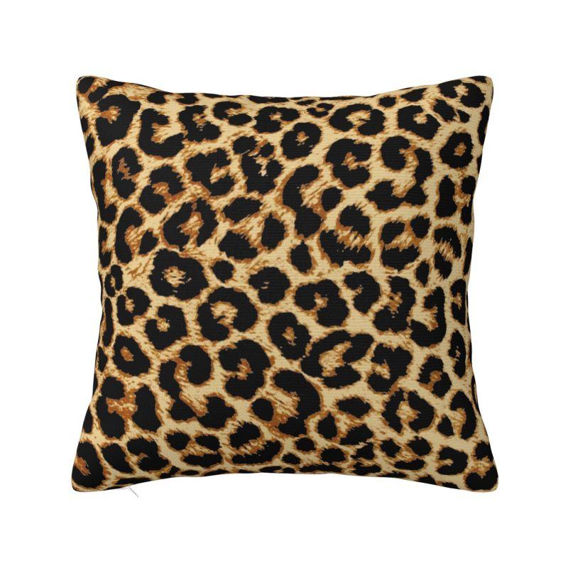 Custom Leopard Skin Print Pillow Case 45x45cm Home Decorative Fashion Cheetah Camouflage Outdoor Cushions Square Pillowcase