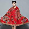 Lijiang Ethnic Style Double-Sided Phoenix Jacquard Cashmere Shawl and Scarf for Women