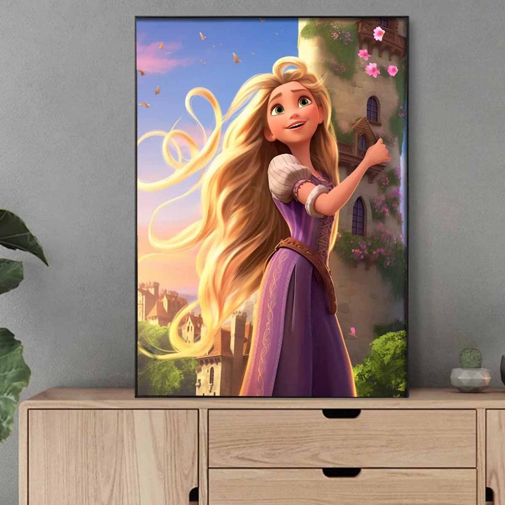 Full Round Diamond Painting Beautiful Princess Art Rhinestone Picture Mosaic DIY 5D Cross Stitch Embroidery Home Decoration