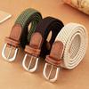 No Holes No Punching Woven Belts Elastic Stretch Canvas Belts Women's All-Match Student Pants Belts