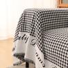 Modern Houndstooth Sofa Cover Mat Throw Blanket Living Room Three Seats Sofa Position Throw Camping Picnic Blanket