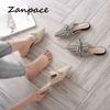 New Flat Women's Slippers 2024 Summer Sandals Fashion Striped Slides Butterfly Indoor Women Flip Flops  Plus Size 40 Shoes Women