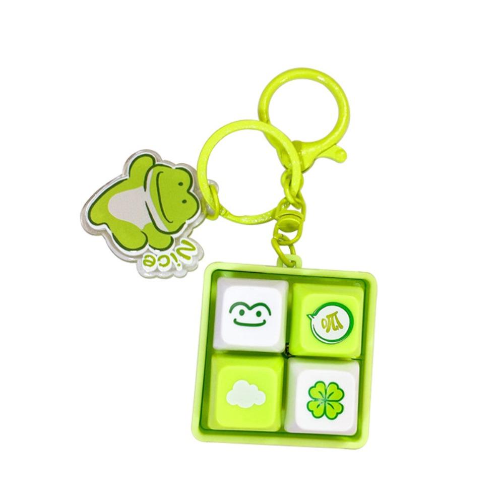 Luminous Mechanical Keyboard Keychain Animal Fingertip Button Key Ring Fun Gifts
