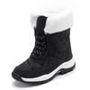 Women Fashion Plush High Boots Warm Winter Snow Boots Non-slip Cotton Shoes Thick-soled Outdoor Sports Shoes