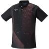 Tennis Wear Game Shirt Sweat Absorbent Quick Drying Dynamotion Fit 62JA2004 Black X Neon Flame L [Mizuno]