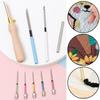 11Pcs/set Punch Needle Embroidery Kits Wooden Yarn Embroidery Pen Crochet Knitting DIY Craft Stitching Sewing Tools