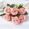 Artificial Flowers Silk Rose Bouquet For Festival Garden Home Table Vase Wedding Bridal Bouquet Decorati Diy Stage Prop Hotsales