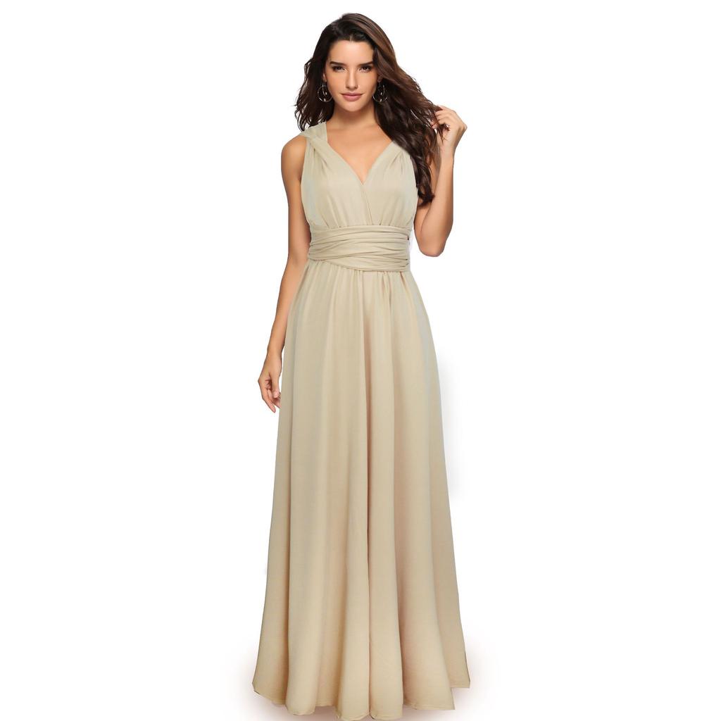 Sexy Women's Fashion Long Dress Beach Bridesmaid Convertible Wrap Party Dress Women