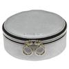 [Q9143] - Silver Gray 'Zip'n Go' Zipped Jewelry Box - 13.5x7 Cm