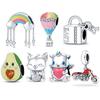 Tony Meow 925 Sterling Silver Trendy Rainbow Avocado Balloon Motorcycle Charm Beads Fit Bracelet Diy Making