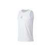 Wade Series Solid Color Logo Print Sleeveless Round Neck Vest Men Tops White AAYS039-2