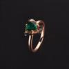 Gorgeous 925 Sterling Silver Ring 2.20ct Created Triangle 7.0mm Emerald Nano Fine Jewelry for Women's Gathering and Wedding Wear