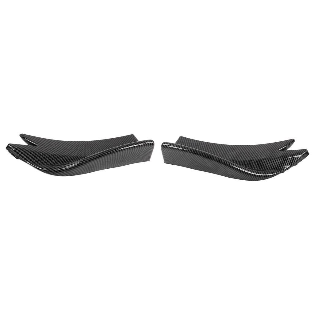 2pcs Rear Bumper Side Spoiler Carbon Fiber Style Surround Decoration Universal for Car