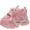 Fashion 7CM Autumn Women Casual Sports Shoes All-match Comfortable Women's Chunky Sneakers Breathable Mesh Spring High Platform Shoes