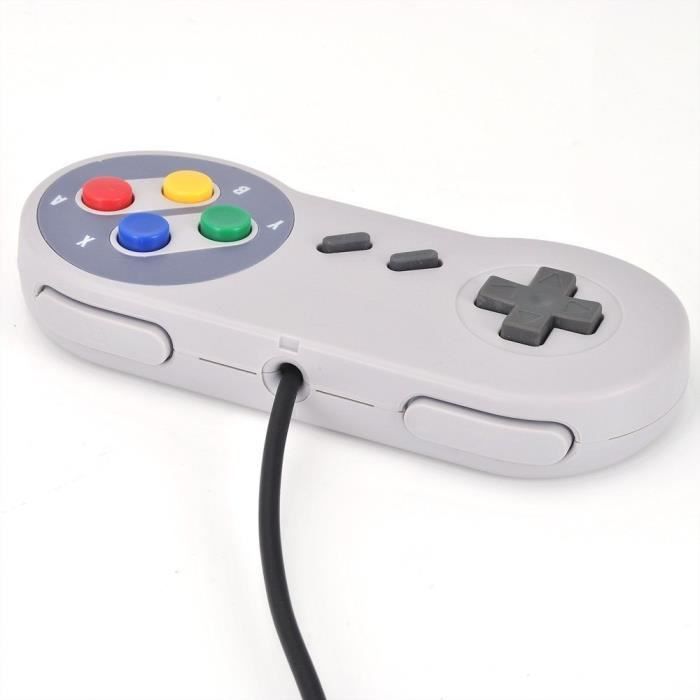 Game Controller - VSHOP - SNES - Wired - Grey - Compatible Classic Mini NES