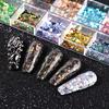 12 Grids Irregular Ultra-thin Manicure Flake Glitter Nail Art