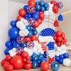 Red, White And Blue Balloon Garland Arch Chain Set Sailing Birthday Party Independence Day Scene Decoration
