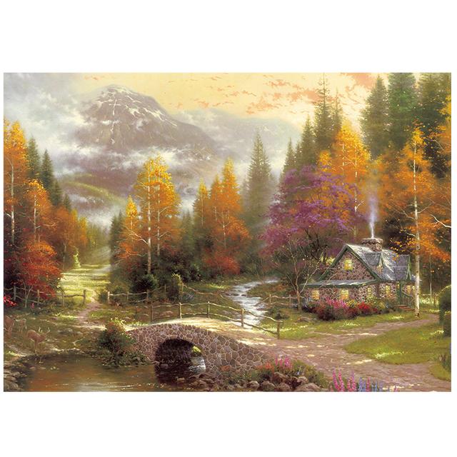 Europe Retro Landscape Christmas Snow Scene Canvas Painting Prints Paris London Posters Print for Living Room Home Decor No Frame