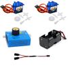 RCmall Servo Motor Tester Kit, Includes Two SG90 9g 180° Micro Servos, RC Micro Servo Tester, Four AA Holders with JR Connectors, and a 15cm Servo