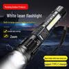 USB Rechargeable White Laser Flashlight with Side COB Work Light