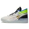 Li Ning We Wo Mid Party Slip Resistant Durable High Top Skate Shoes Women Skate Shoes White Black Blue AGCS284-1