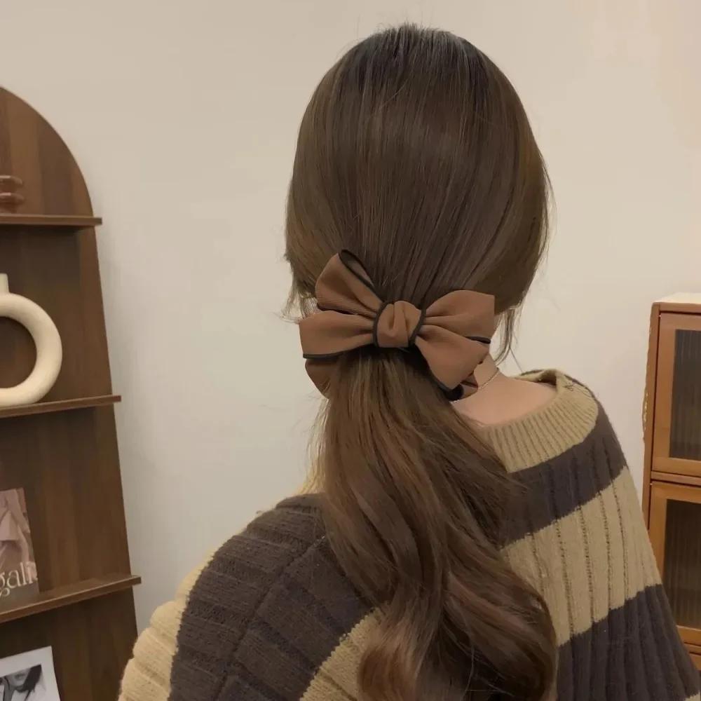 Woman's Bowknot Hair Clips Cute Cloth Art Double-layer Bowknot Beautiful Headwear Fashionable Hair Accessories