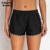 Women Middle Waist Swimming Shorts Fitness Swimwear Boardshort Swim Trunks Bikini Bottom Swimwear Briefs Split Swimming Trunks
