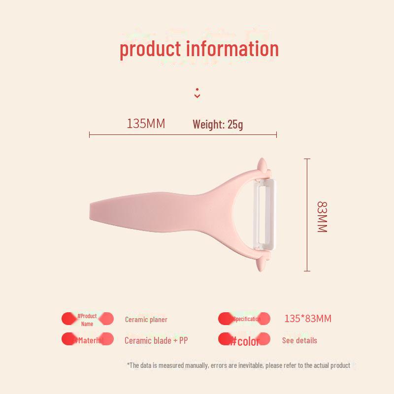 Ceramic Multifunctional Fruit and Melon Peeler and Knife