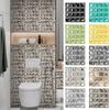 10Pcs PVC Mosaic Tiles Wall Sticker 3D Brick Tile Stickers Mosaic Crystal Tile Stickers  Bathroom