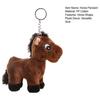 Cute Cartoon Plush Horse Doll Keychain Miniature Stuffed Animal Keyring Bag