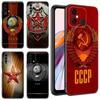 The USSR Flag Symbol Black Phone Case For Xiaomi Redmi 11 Prime 11A 12C 13C A1 A2 + 12 4G 10 5G 8A 9A 10A 9C 10C 9i 12R Note 9T