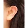 14K Mini Earlobe One-Touch Ring Piercing Earrings