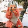Fantasy Creature Horn Flying Dragon Plush Doll Latex Ornaments Dragon Doll