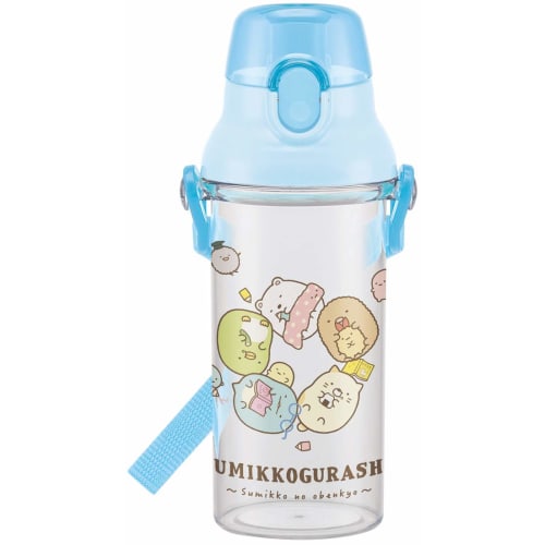 Skater Children's Water Bottle Clear Bottle 480ml Sumikkogurashi Obenkyo Girls Made In Japan PSB5TR