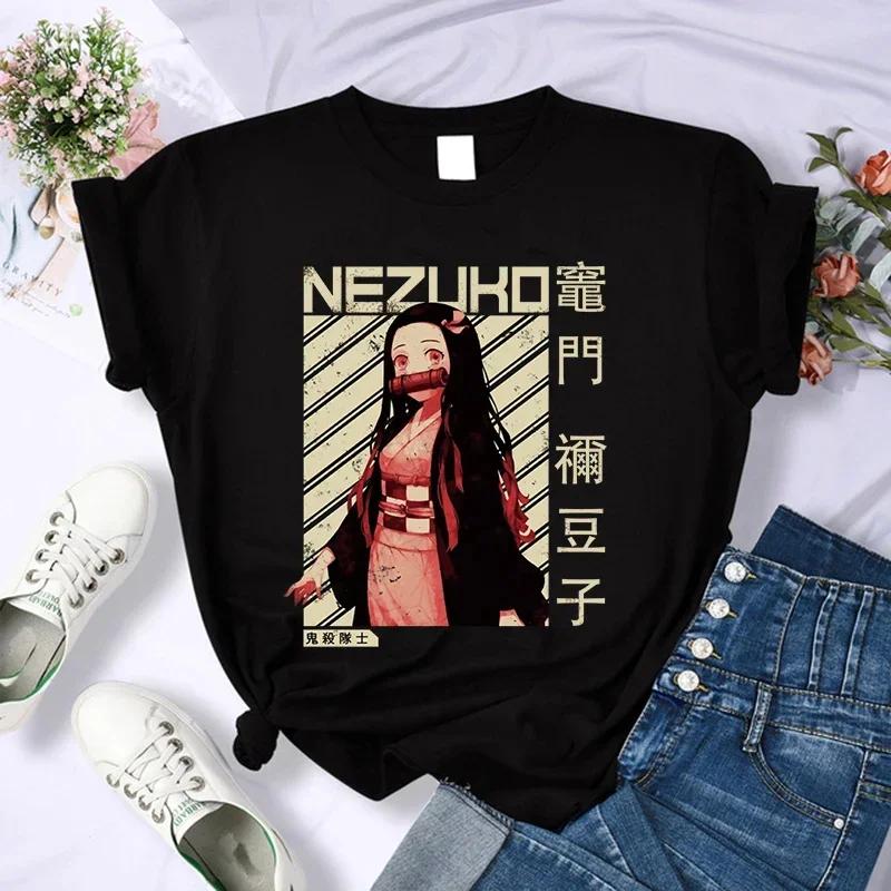 Demon Slayer T Shirt Women Kimetsu No Yaiba Nezuko Tshirt FeUnisex Tanjirou Kamado Graphic Tee Shirt Japanese Anime Unisexga T-shirt