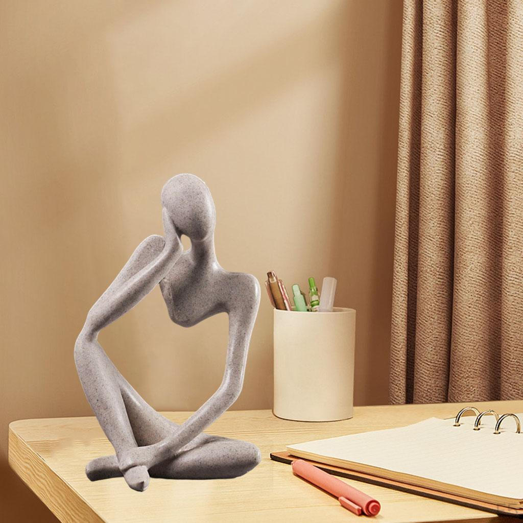 Abstract Desktop Sculpture Thinker Style Collectible Figurines Bookshelf Decor Birthday Gift