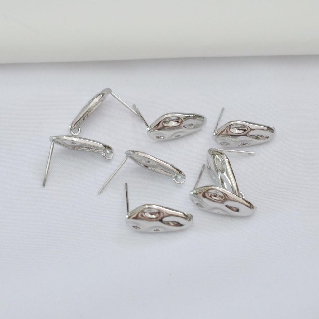 10 шт. 14-каратного золота обернутые в золотую оболочку серьги-гвоздики особой формы в стиле барокко с холодным ветром из серебра 925 пробы сделай сам серьги ручной работы аксессуары материал