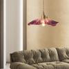 Contemporary Floral Pendant Light with Glass Shade for Home Decor