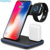 15w Wireless Charging Station For Iphone 14 13 12 11 Xs Xr X 8 3 In 1 Fast Charger Stand For Airpods Pro Apple Watch 8 Se 7 6 5