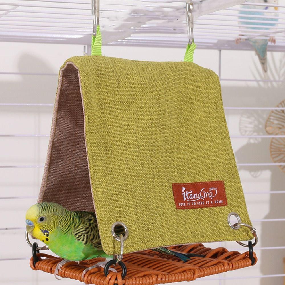 Hanging Bird House Weaving Bird Cage Hut Tent Bed Creative Parrot Swing Hammock Summer