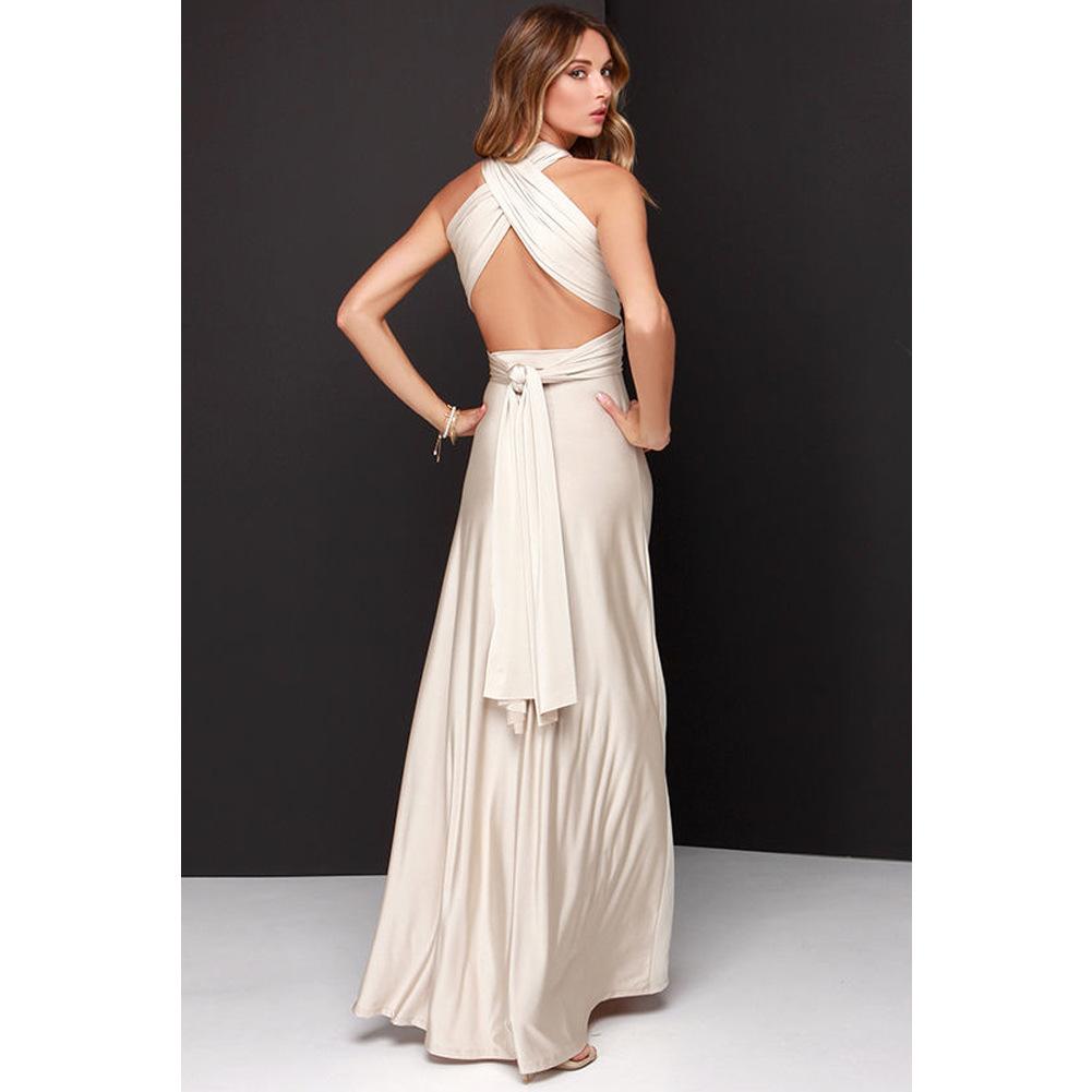 Sexy Women's Fashion Long Dress Beach Bridesmaid Convertible Wrap Party Dress Women