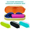 Silicone Swimming Goggle Case with Drain Hole Lightweight Shockproof Goggle Protective Box for Swimming Goggles