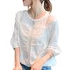 Blouse for Puff Cut and Large Puff Summer Clothes [TeMibery Lyric] Women, Sleeve, Lace, Shirt, Sew, 3/4 Sleeve, T-shirt, Spring, Summer, Cute, Thin,