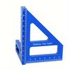 Carpenter Square- Woodworking Square Protractor Aluminum Miter Triangle Ruler 3D Multi Angle 45/90 Degree Layout Measuring Ruler
