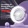 LED Table Light Fan Rechargeable Portable Circulator Electric Fan With LED Lighting Desk Lamp For Bedroom Bedside Reading Lights