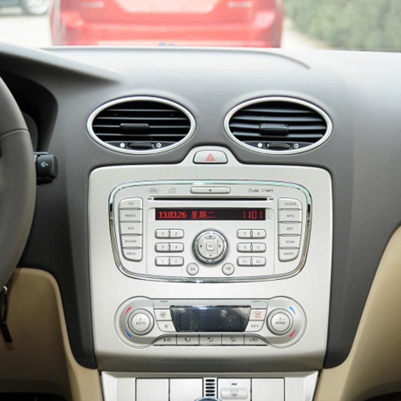 4PCS Car Air Conditioning Trim Outlet Decoration Circle Ring Sticker For Ford Focus 2 MK2 2005-2013 Auto Accessories