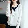 Women's Fashion Casual Fall Winter Solid Color Print Long Sleeve O-Neck Sweaters
