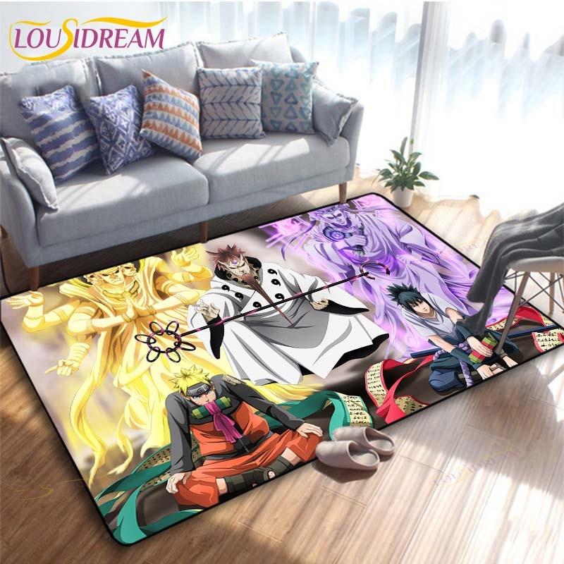 Anime Naruto 3D Printing Rug for Kitchen Doormat Bedroom Carpets for Living Room Laundry Bathroom Non-slip Floor Mat